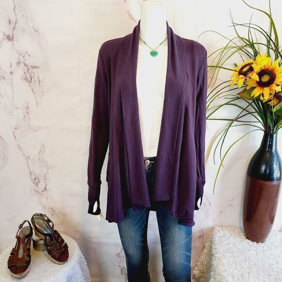 Athleta super soft and comfy purple cardigan - Picture 4 of 7